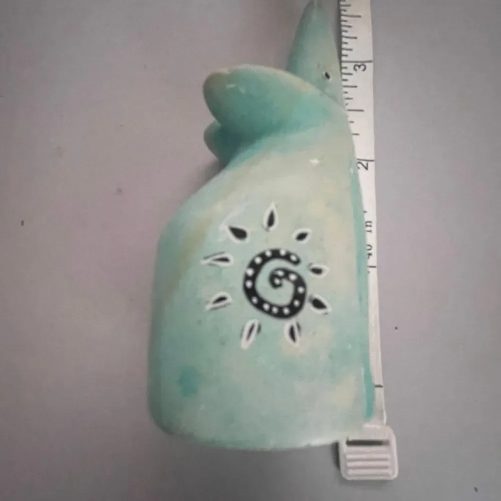 Hand‎ carved stone mouse figurine folklore rustic native primitive sun symbols